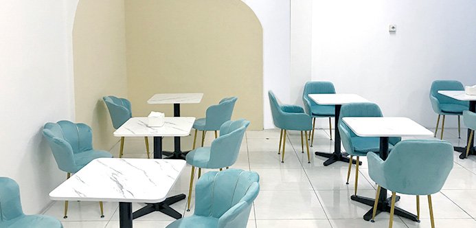 Coffee Station blue coffee homepage